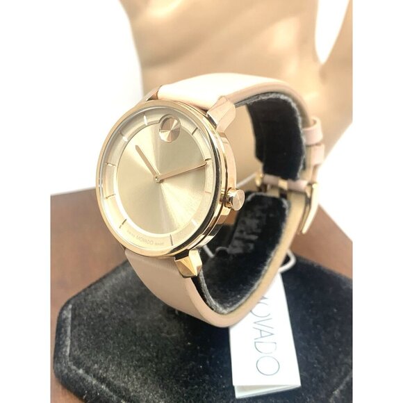 Movado Women\'s Watch 3601078 Bold Swiss Quartz Rose Gold Pink Leather 34mm main image 7